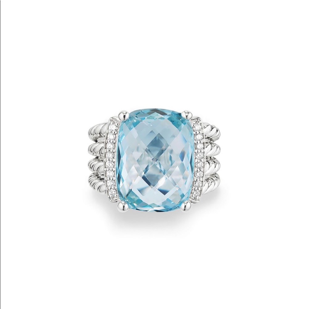 David Yurman AUTHENTIC Wheaton Aqua ring 😍🥰